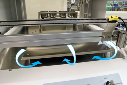 conformal coating system exhaust port function